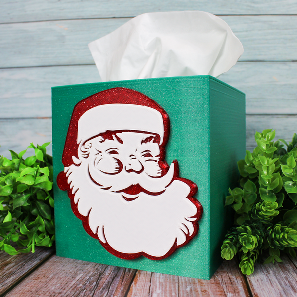 Retro Santa Claus Tissue Box Cover