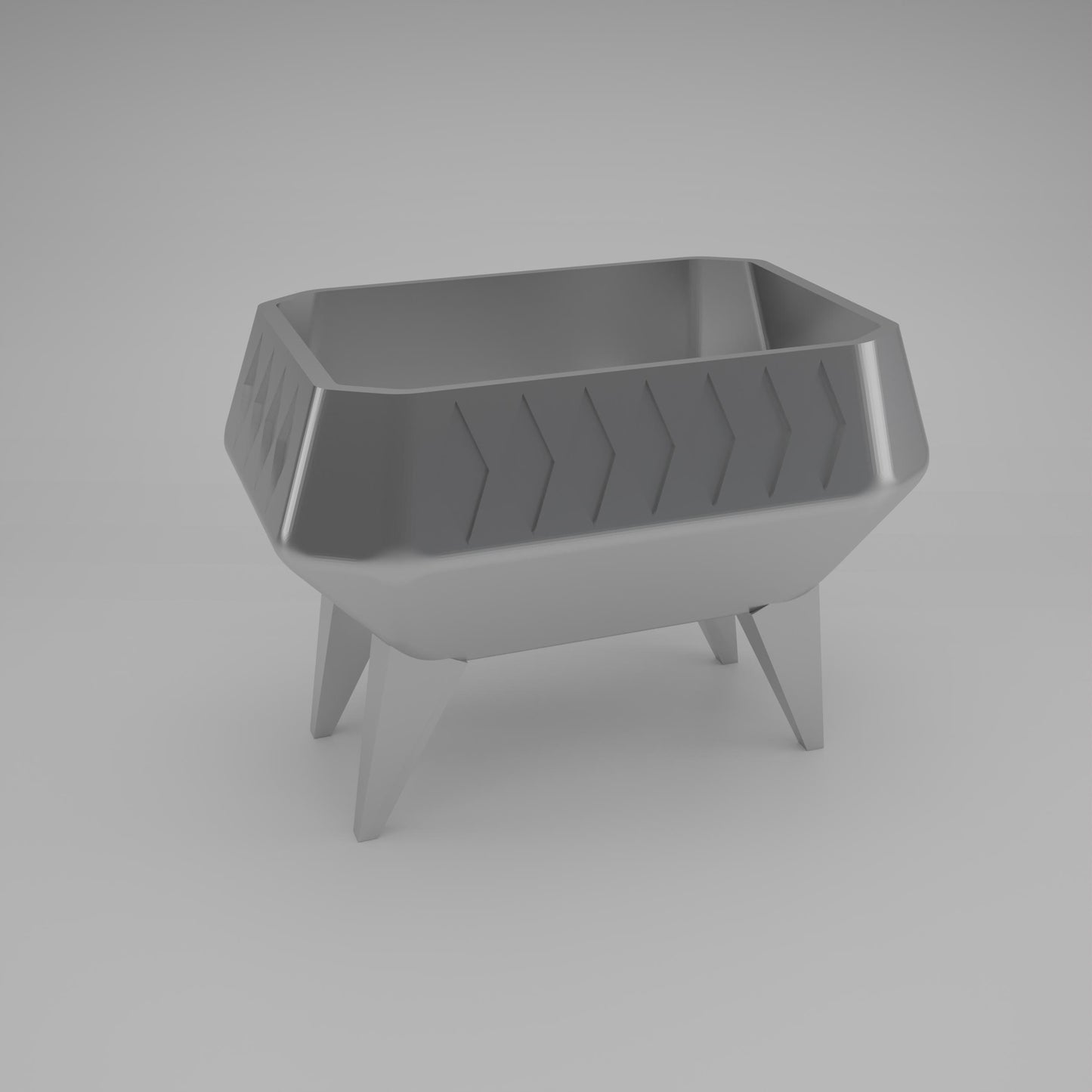 Space Age Retro Box Pod Planter