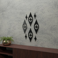 MidCentury Modern Vintage Style Starbursts Diamonds