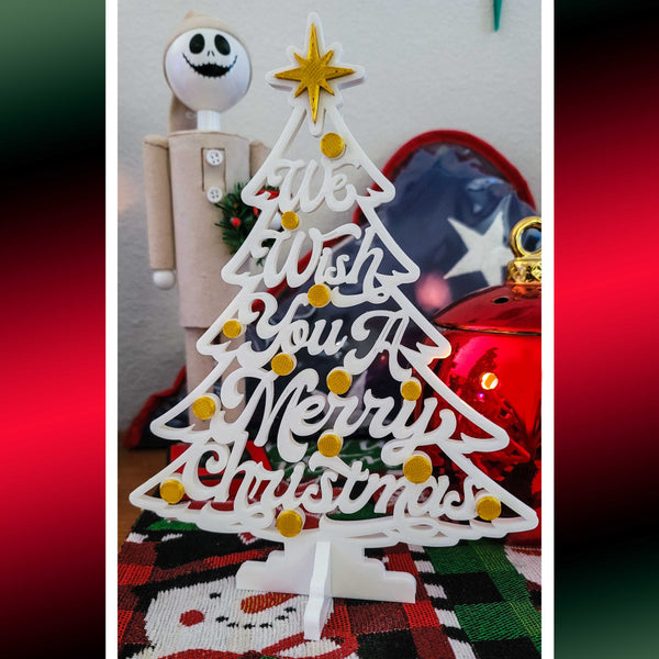 We Wish You A Merry Christmas Standing Word Tree